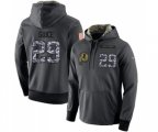Washington Redskins #29 Derrius Guice Stitched Black Anthracite Salute to Service Player Performance Hoodie