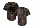 Los Angeles Angels of Anaheim #46 Blake Wood Authentic Camo Realtree Collection Flex Base Baseball Jersey