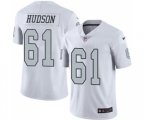 Oakland Raiders #61 Rodney Hudson Elite White Rush Vapor Untouchable Football Jersey