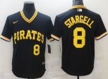 Nike Pittsburgh Pirates #8 Willie Stargell Black Flexbase Authentic Collection Cooperstown Jersey
