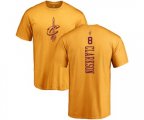 Cleveland Cavaliers #8 Jordan Clarkson Gold One Color Backer T-Shirt