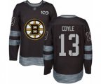 Boston Bruins #13 Charlie Coyle Authentic Black 1917-2017 100th Anniversary Hockey Jersey