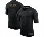 Seattle Seahawks #3 Russell Wilson 2020 Salute To Service Limited Jersey Black