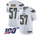 Los Angeles Chargers #57 Jatavis Brown White Vapor Untouchable Limited Player 100th Season Football Jersey