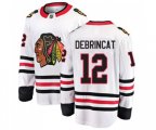 Chicago Blackhawks #12 Alex DeBrincat Fanatics Branded White Away Breakaway NHL Jersey