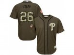 Philadelphia Phillies #26 Chase Utley Green Salute to Service Stitched Baseball Jersey