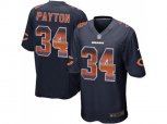 Chicago Bears #34 Walter Payton Navy Blue Team Color Stitched NFL Limited Strobe Jersey
