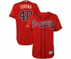 Atlanta Braves #40 Mike Soroka Red Alternate Flex Base Authentic Collection Baseball Jersey