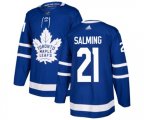 Toronto Maple Leafs #21 Borje Salming Authentic Royal Blue Home NHL Jersey