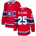 Montreal Canadiens #25 Jacob de la Rose Premier Red Home NHL Jersey