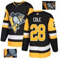 Pittsburgh Penguins #28 Ian Cole Authentic Black Fashion Gold NHL Jersey