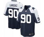 Dallas Cowboys #90 Demarcus Lawrence Game Navy Blue Throwback Alternate Football Jersey