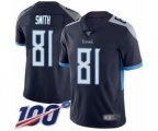 Tennessee Titans #81 Jonnu Smith Navy Blue Team Color Vapor Untouchable Limited Player 100th Season Football Jersey