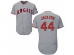 Los Angeles Angels of Anaheim #44 Reggie Jackson Grey Flexbase Authentic Collection MLB Jersey