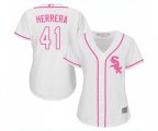 Women's Chicago White Sox #41 Kelvin Herrera Replica White Fashion Cool Base Baseball Jersey