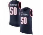 New England Patriots #50 Chase Winovich Navy Blue Rush Player Name & Number Tank Top Football Jersey