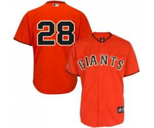 San Francisco Giants #28 Buster Posey Replica Orange Old Style Baseball Jersey