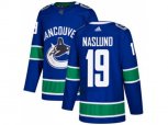 Vancouver Canucks #19 Markus Naslund Blue Home Authentic Stitched NHL Jersey