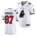 Tampa Bay Buccaneers #87 Rob Gronkowski Nike White 2021 Super Bowl LV Champions Alternate Logos Vapor Limited Jersey