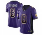 Minnesota Vikings #8 Kirk Cousins Limited Purple Rush Drift Fashion NFL Jersey