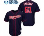 Minnesota Twins Cody Stashak Replica Navy Blue Alternate Road Cool Base Baseball Player Jersey