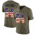San Francisco 49ers #54 Ray-Ray Armstrong Limited Olive USA Flag 2017 Salute to Service NFL Jersey