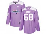 Washington Capitals #68 Jaromir Jagr Purple Authentic Fights Cancer Stitched NHL Jersey