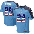 Tennessee Titans #29 DeMarco Murray Elite Light Blue Home USA Flag Fashion NFL Jersey