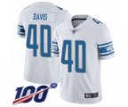 Detroit Lions #40 Jarrad Davis White Vapor Untouchable Limited Player 100th Season Football Jersey