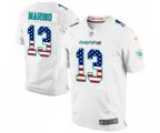Miami Dolphins #13 Dan Marino Elite White Road USA Flag Fashion Football Jersey