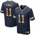 Dallas Cowboys #11 Cole Beasley Elite Navy Gold Team Color NFL Jersey