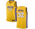 Los Angeles Lakers #32 Magic Johnson Swingman Gold Home NBA Jersey - Icon Edition