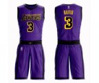 Los Angeles Lakers #3 Anthony Davis Authentic Purple Basketball Suit Jersey - City Edition