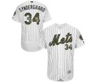 New York Mets #34 Noah Syndergaard Authentic White 2016 Memorial Day Fashion Flex Base MLB Jersey