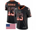 Cleveland Browns #13 Odell Beckham Jr. Limited Black Rush USA Flag Football Jersey
