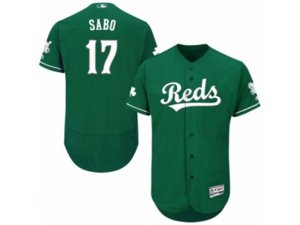 Cincinnati Reds #17 Chris Sabo Green Celtic Flexbase Authentic Collection MLB Jersey