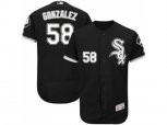 Chicago White Sox #58 Miguel Gonzalez Black Flexbase Authentic Collection Stitched MLB Jerseys
