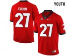 Youth Georgia Bulldogs Nick Chubb #27 College Football Limited Jerseys - Red