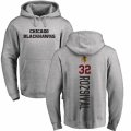 Chicago Blackhawks #32 Michal Rozsival Ash Backer Pullover Hoodie