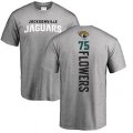 Jacksonville Jaguars #75 Ereck Flowers Ash Backer T-Shirt