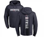 New England Patriots #80 Irving Fryar Navy Blue Backer Pullover Hoodie
