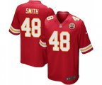 Kansas City Chiefs #48 Terrance Smith Game Red Team Color Football Jersey