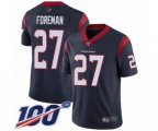 Houston Texans #27 D'Onta Foreman Navy Blue Team Color Vapor Untouchable Limited Player 100th Season Football Jersey