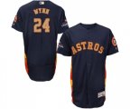 Houston Astros #24 Jimmy Wynn Navy Blue Alternate 2018 Gold Program Flex Base Authentic Collection Baseball Jersey