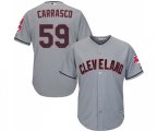Cleveland Indians #59 Carlos Carrasco Replica Grey Road Cool Base Baseball Jersey