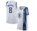 Indiana Pacers #8 Justin Holiday Authentic White Basketball Jersey - 2019-20 City Edition