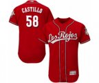 Cincinnati Reds #58 Luis Castillo Red Los Rojos Flexbase Authentic Collection Baseball Jersey