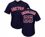 Boston Red Sox #25 Tony Conigliaro Authentic Navy Blue Team Logo Fashion Cool Base Baseball Jersey