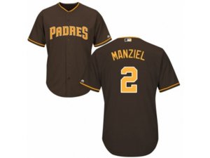 San Diego Padres #2 Johnny Manziel Authentic Brown Alternate Cool Base MLB Jersey