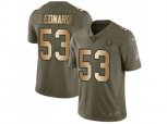 Indianapolis Colts #53 Darius Leonard Olive Gold Men Stitched NFL Limited 2017 Salute to Service Jersey